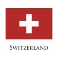 Switzerland flag logo Iron On Transfer