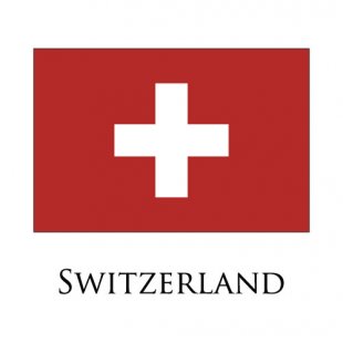 Switzerland flag logo Iron On Transfer