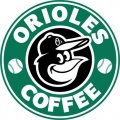 Baltimore Orioles Starbucks Coffee Logo Iron On Transfer