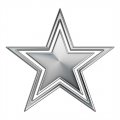 Dallas Cowboys Silver Logo Print Decal