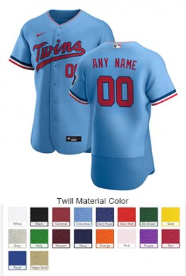 Minnesota Twins Custom Letter and Number Kits for Alternate Jersey 02 Material Twill