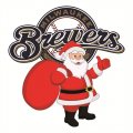 Milwaukee Brewers Santa Claus Logo Iron On Transfer