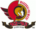 Ottawa Senators 1992 93 Anniversary Logo Print Decal