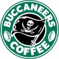 Tampa Bay Buccaneers starbucks coffee logo Iron On Transfer