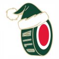 Minnesota Wild Hockey ball Christmas hat logo Print Decal