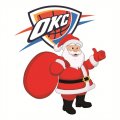 Oklahoma City Thunder Santa Claus Logo Print Decal