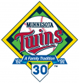 Minnesota Twins 1991 Anniversary Logo Iron On Transfer