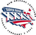 Super Bowl XXXVI Logo Iron On Transfer