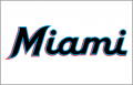 Miami Marlins 2019-Pres Jersey Logo 02 Print Decal