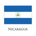 Nicaragua flag logo Iron On Transfer