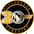 Pittsburgh Penguins 1996 97 Anniversary Logo Iron On Transfer