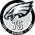 Philadelphia Eagles 2007 Anniversary Logo Iron On Transfer