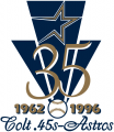 Houston Astros 1996 Anniversary Logo Iron On Transfer