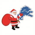 Detroit Lions Santa Claus Logo Print Decal