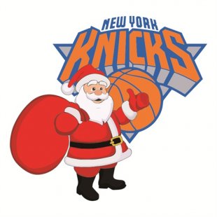 New York Knicks Santa Claus Logo Print Decal