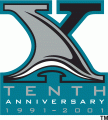 San Jose Sharks 2000 01 Anniversary Logo Print Decal