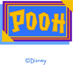 Disney Pooh Logo 08 Print Decal