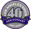 Los Angeles Kings 2006 07 Anniversary Logo Iron On Transfer