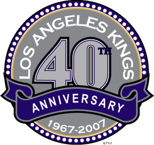 Los Angeles Kings 2006 07 Anniversary Logo Iron On Transfer