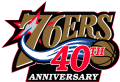 Philadelphia 76ers 2002-2003 Anniversary Logo Iron On Transfer
