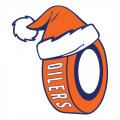 Edmonton Oilers Hockey ball Christmas hat logo Print Decal