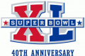 Super Bowl XL Anniversary Logo Print Decal