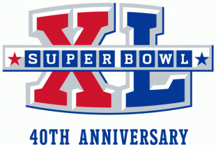 Super Bowl XL Anniversary Logo Iron On Transfer