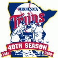 Minnesota Twins 2000 Anniversary Logo 02 Iron On Transfer