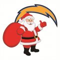 Los Angeles Chargers Santa Claus Logo Print Decal