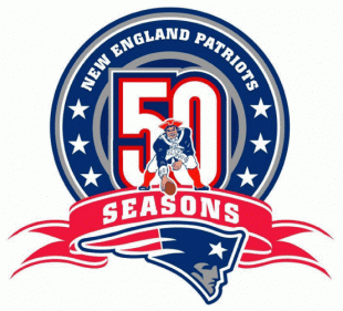 New England Patriots 2009 Anniversary Logo Iron On Transfer