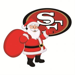 San Francisco 49ers Santa Claus Logo Iron On Transfer