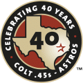 Houston Astros 2001 Anniversary Logo Iron On Transfer