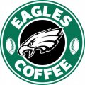 Philadelphia Eagles starbucks coffee logo Iron On Transfer