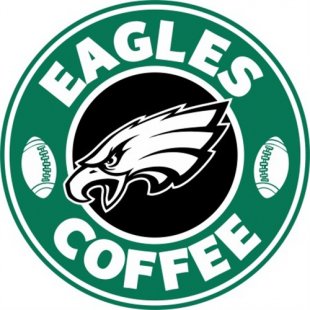 Philadelphia Eagles starbucks coffee logo Print Decal