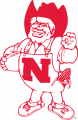 Nebraska Cornhuskers 1974-1991 Mascot Logo 02 Print Decal