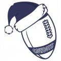 Dallas Cowboys Football Christmas hat logo Iron On Transfer