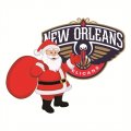 New Orleans Pelicans Santa Claus Logo Iron On Transfer