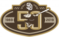 San Diego Padres 2019 Anniversary Logo 01 Print Decal