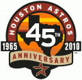 Houston Astros 2010 Anniversary Logo Iron On Transfer