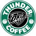 Oklahoma City Thunder Starbucks Coffee Logo Print Decal
