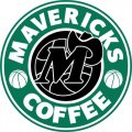 Dallas Mavericks Starbucks Coffee Logo Iron On Transfer