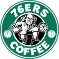 Philadelphia 76ers Starbucks Coffee Logo Iron On Transfer