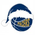 Indiana Pacers Basketball Christmas hat logo Print Decal