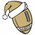 New Orleans Saints Football Christmas hat logo Iron On Transfer