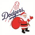 Los Angeles Dodgers Santa Claus Logo Iron On Transfer