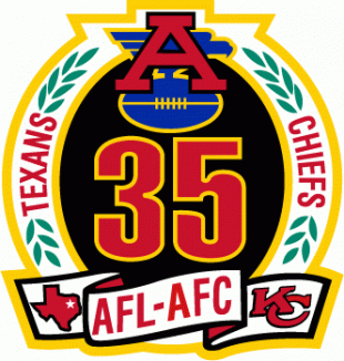 Kansas City Chiefs 1994 Anniversary Logo Iron On Transfer