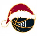 Miami Heat Basketball Christmas hat logo Print Decal