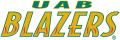 UAB Blazers 1996-2014 Wordmark Logo 03 Print Decal