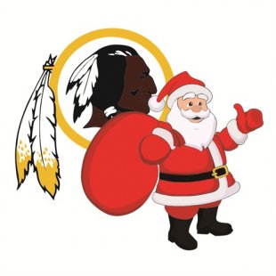 Washington Redskins Santa Claus Logo Iron On Transfer