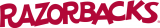 Arkansas Razorbacks 1980-2000 Wordmark Logo 02 Print Decal
